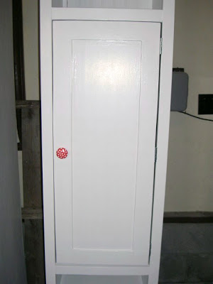 diy tower storage shelves with doors