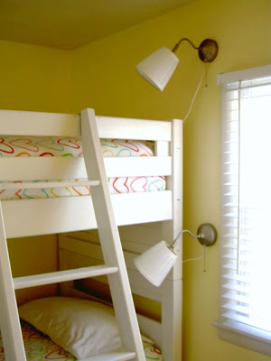 bunk beds with wall sconces