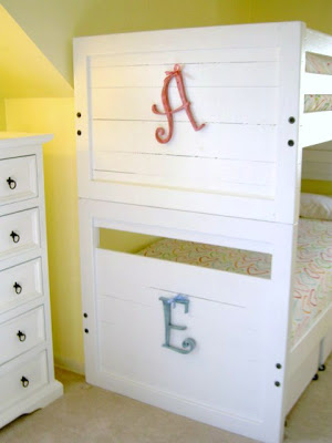 footboards with single letter monogram