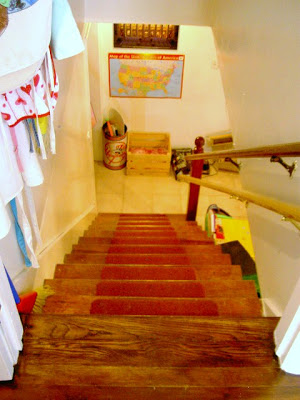basement stairs before