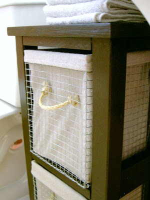diy wire baskets with drop cloth liners