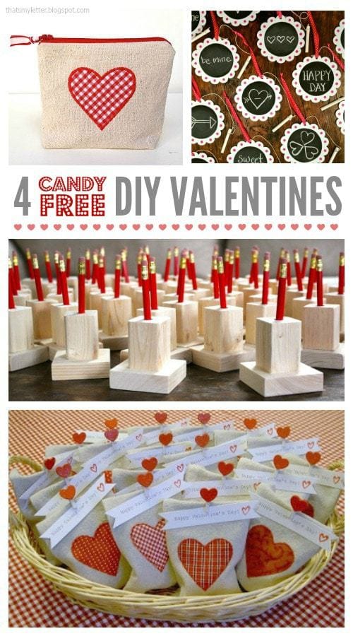 DIY candy free valentines