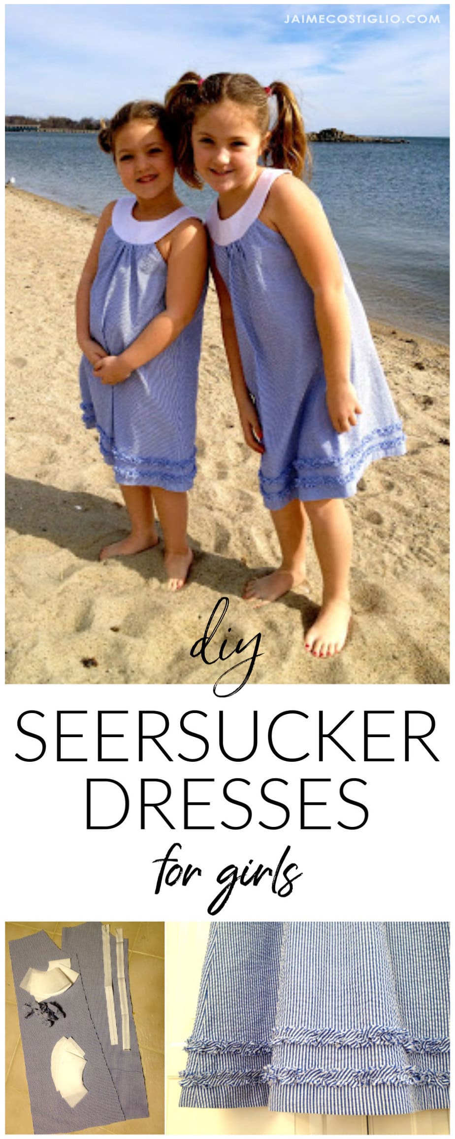 diy seersucker dresses for girls