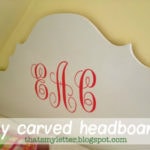 DIY Carved Headboard with Monogram