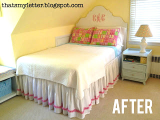 girls bedroom after picture