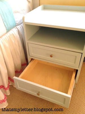 diy mod nightstand with 2 drawers and open shelf