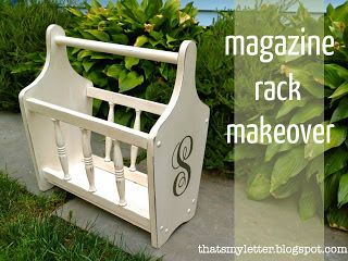 diy magazine rack makeover