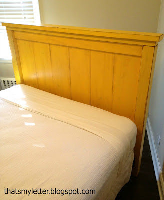 diy painted and stained farmhouse headboard