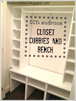 diy mudroom closet cubbies and bench