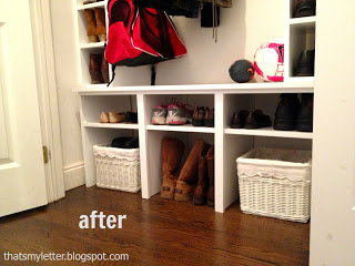 mudroom closet floor area after