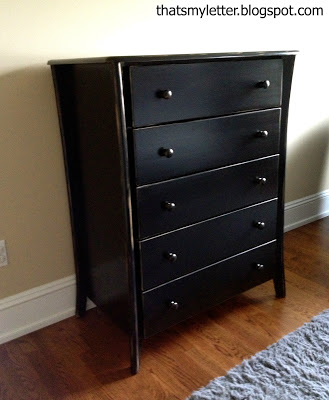 diy tall dresser makeover with black paint