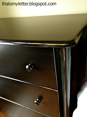 painted dresser with distressed edges