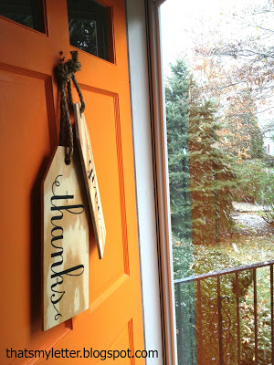 diy woog tags on front door with storm door