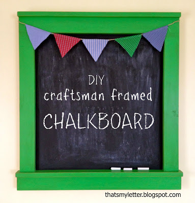 diy craftsman framed chalkboard
