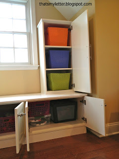 Ikea cabinet built ins for toy storage