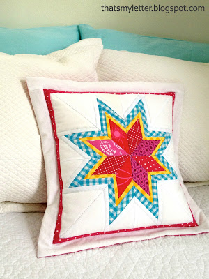 lone starburst quilted pillow