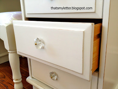 kids dressing table drawers distressed white