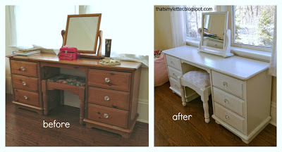 dressing table before and after