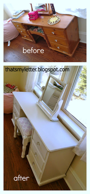 dressing table before and after