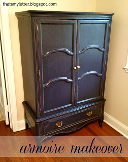 vintage armoire makeover
