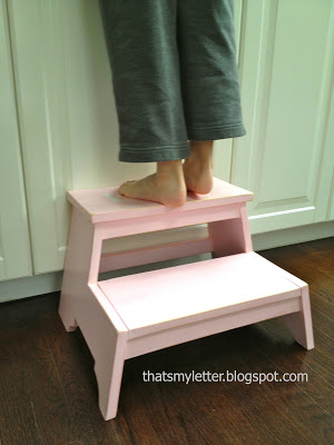 kids step stool made from scrap wood