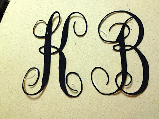 fabric letters cut out