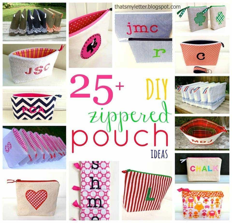 25+ diy zippered pouch ideas