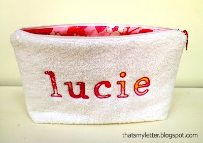 personalized terry cloth pouches