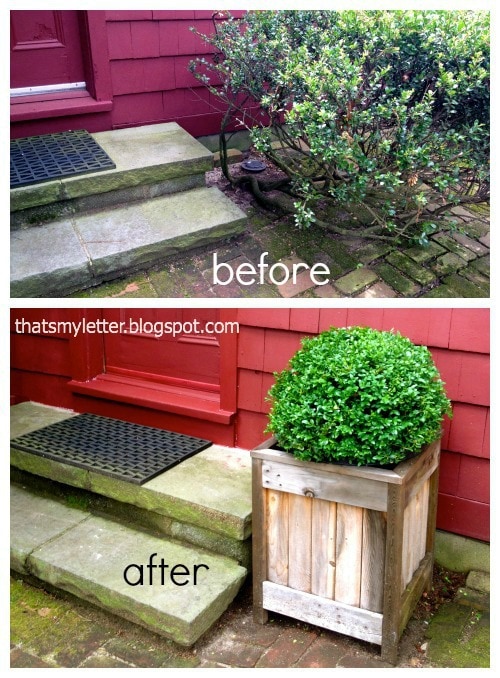 back door steps before and after