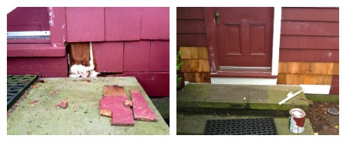 back steps wood rot before and after
