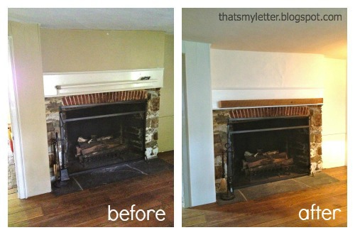 primitive farmhouse mantel before and after