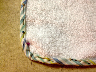 how to add bias trim edge detail to baby washcloths