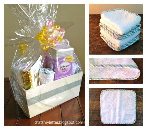 diy baby washcloths gift basket