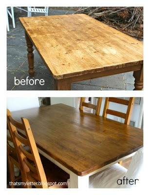 farmhouse dining table before and after