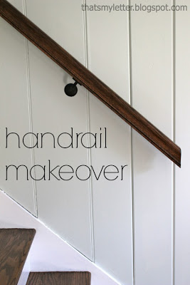 diy handrail makeover