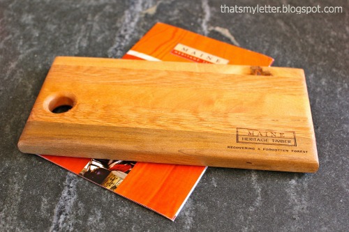 maine heritage timber cutting board