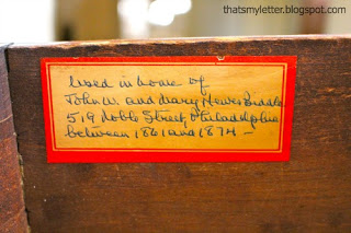 1861 dresser drawer tag