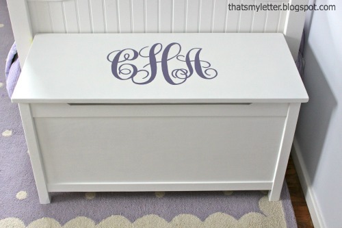 diy simple toy box with monogrammed lid