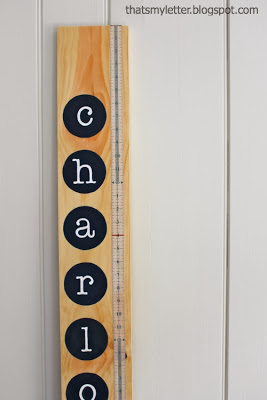 personalized single wood board growth chart