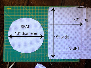 fabric cuts for kids stool slipcover