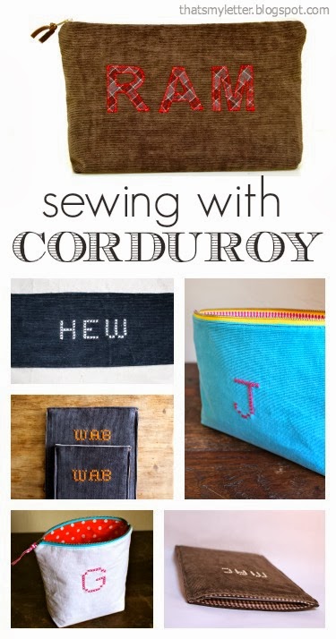 “C” is for Corduroy Sewing Projects