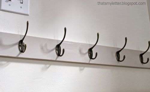mudroom wall with double hooks