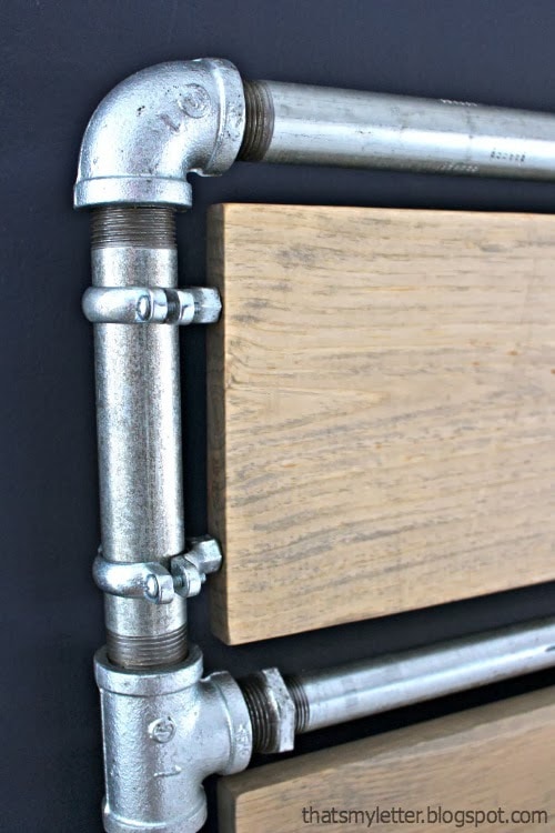 Diy Pipe Wood Slats Bed Jaime Costiglio, Diy Industrial Pipe Bed Frame Queen