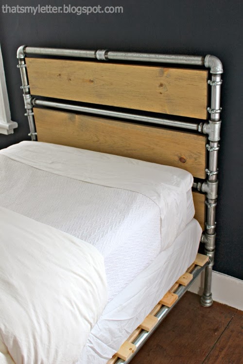 Diy Pipe Wood Slats Bed Jaime Costiglio, Diy Galvanized Pipe Bed Frame