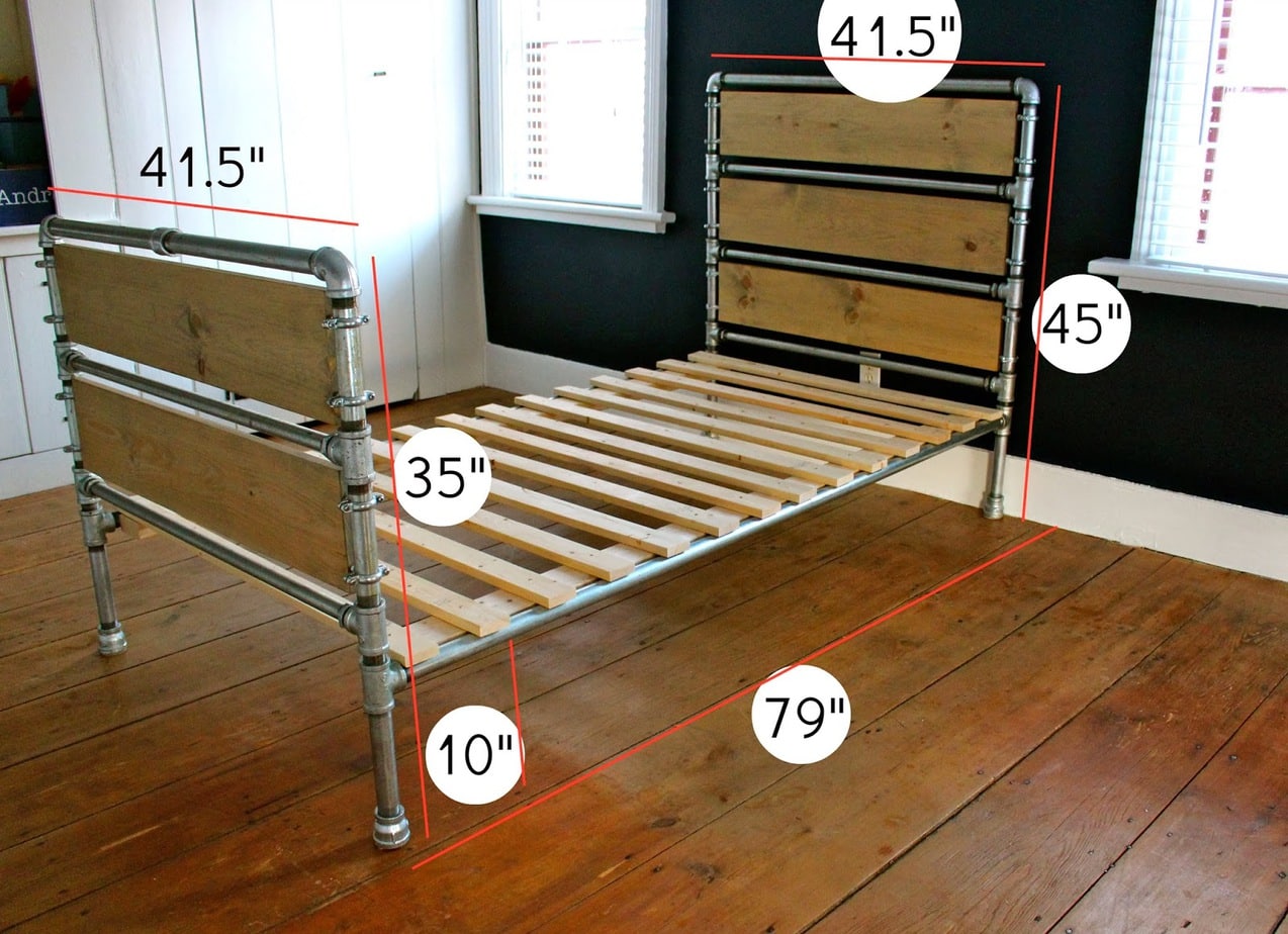 diy pipe bed frame