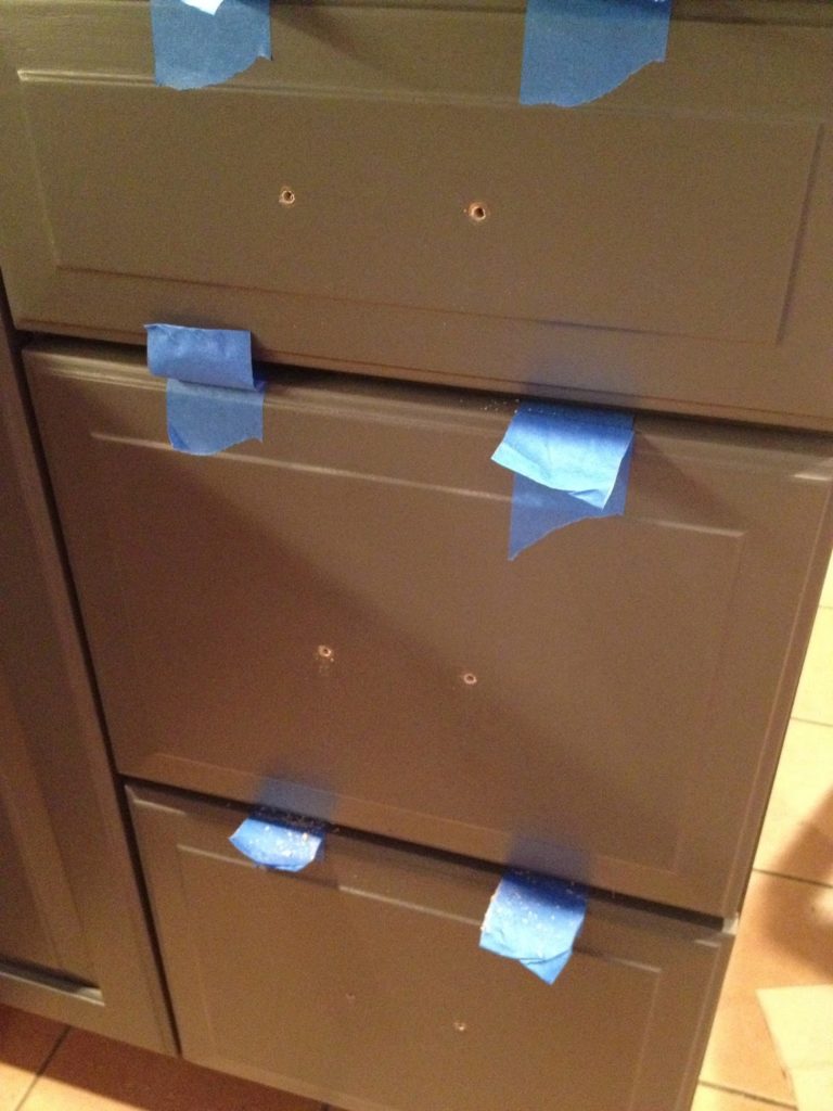 installing drawer pulls