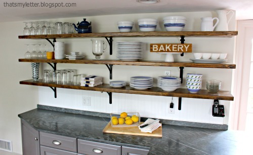 Diy Open Wood Shelving Jaime Costiglio, How To Make Open Shelving For Kitchen