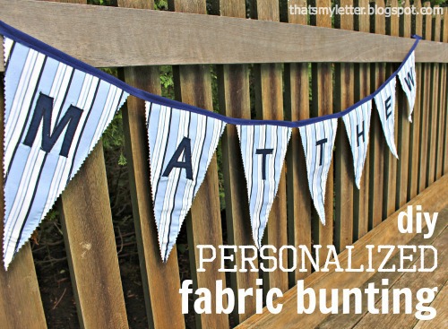 diy personalized fabric bunting