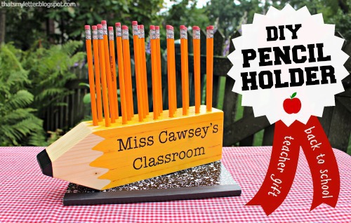 diy pencil shaped pencil holder