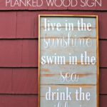 DIY Handpainted Planked Wood Sign